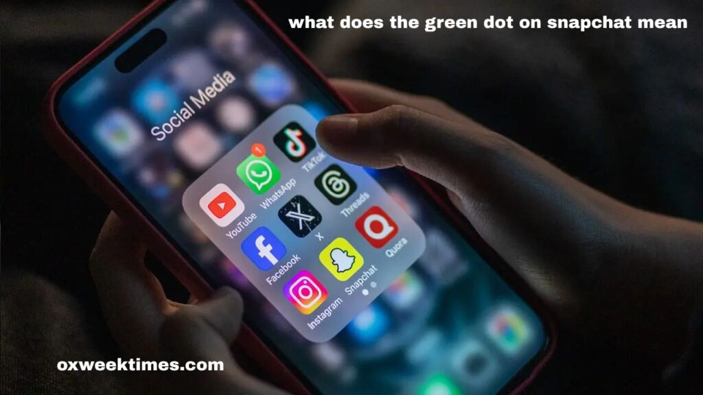 what does the green dot on snapchat mean