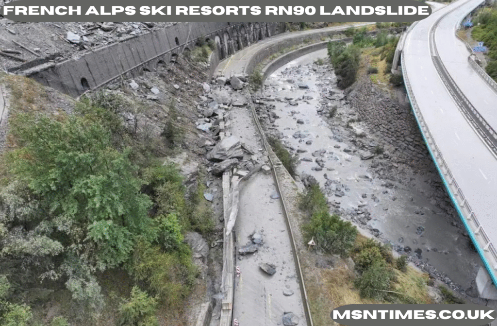 french alps ski resorts rn90 landslide