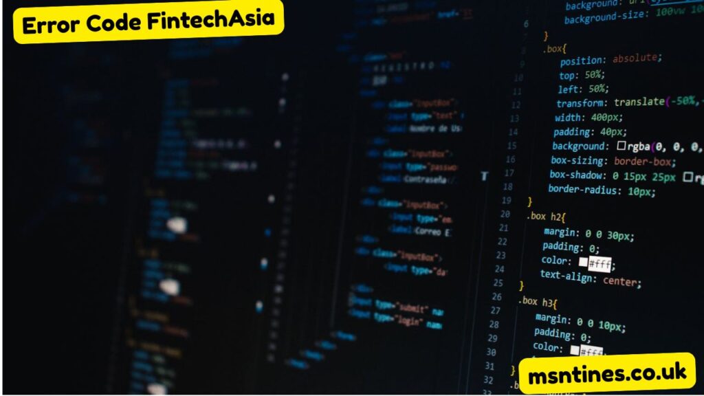 error code fintechasia
